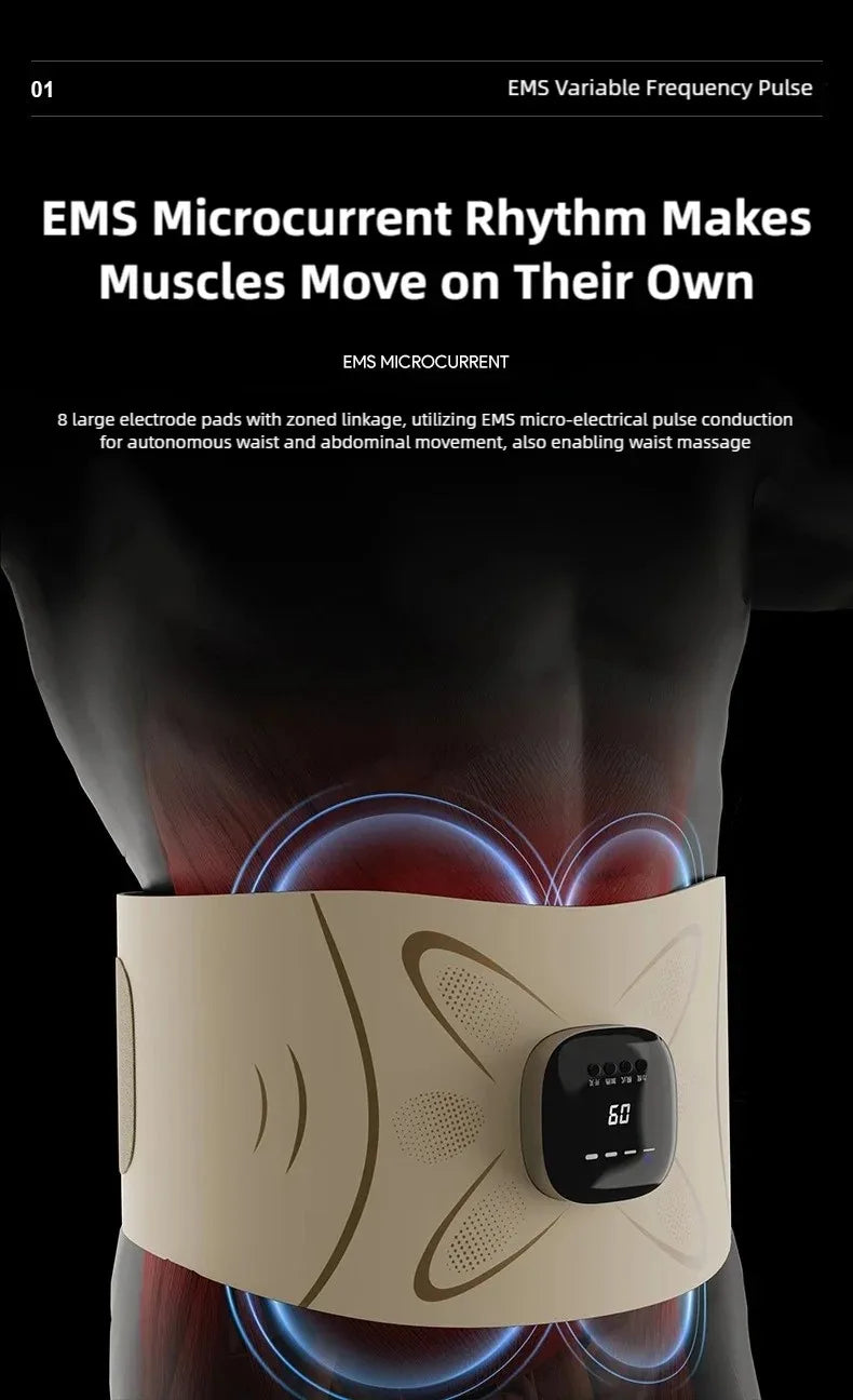 Jitesy EMS Abdominal Muscle Stimulator Belt With Heat Therapy
