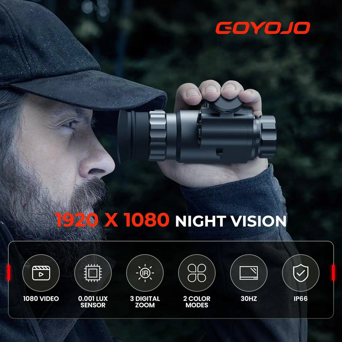 GOYOJO NVG10 Digital Night Vision Goggles With Photo Video Recording