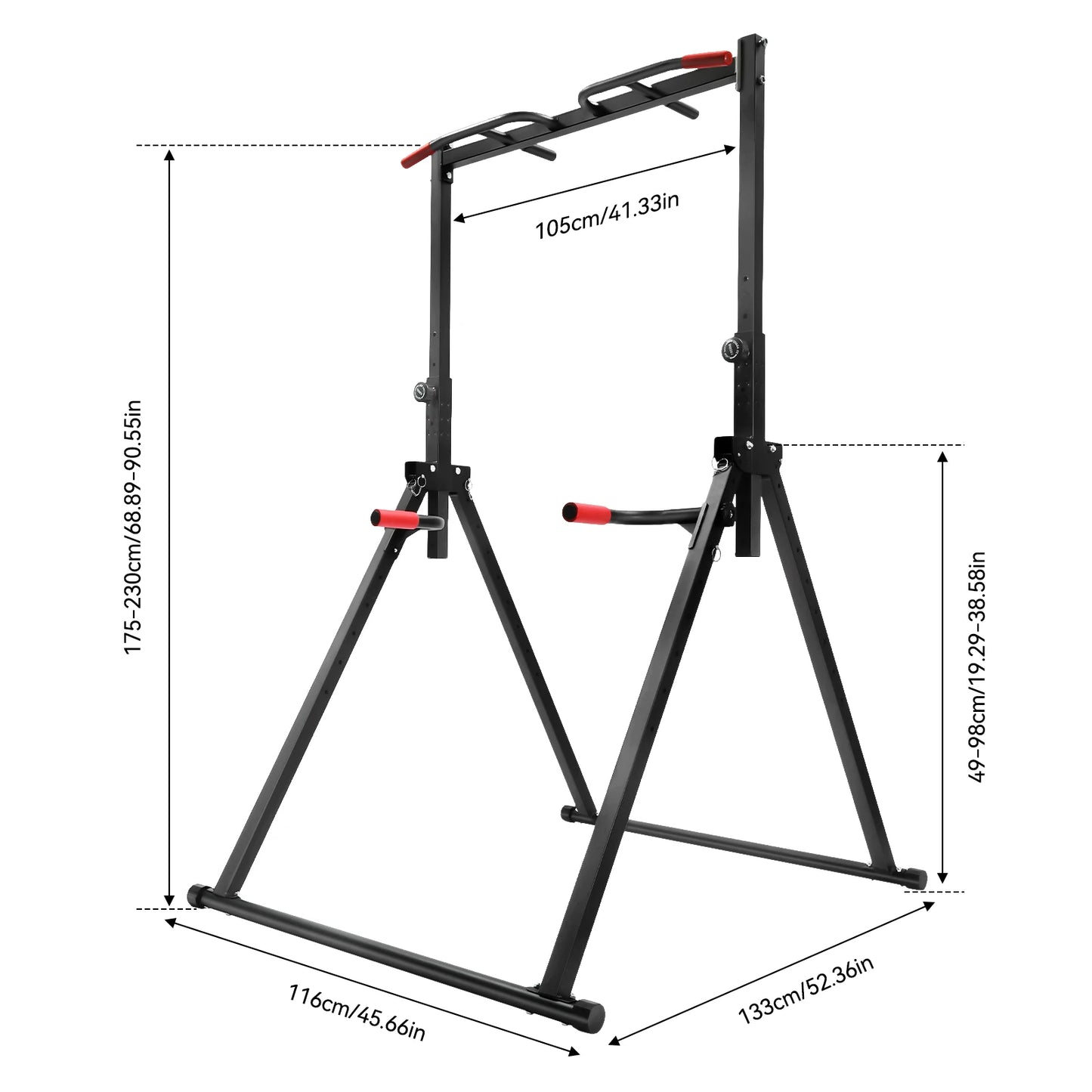 Adjustable Foldable 200kg Pull Up Bar With Parallel Bars