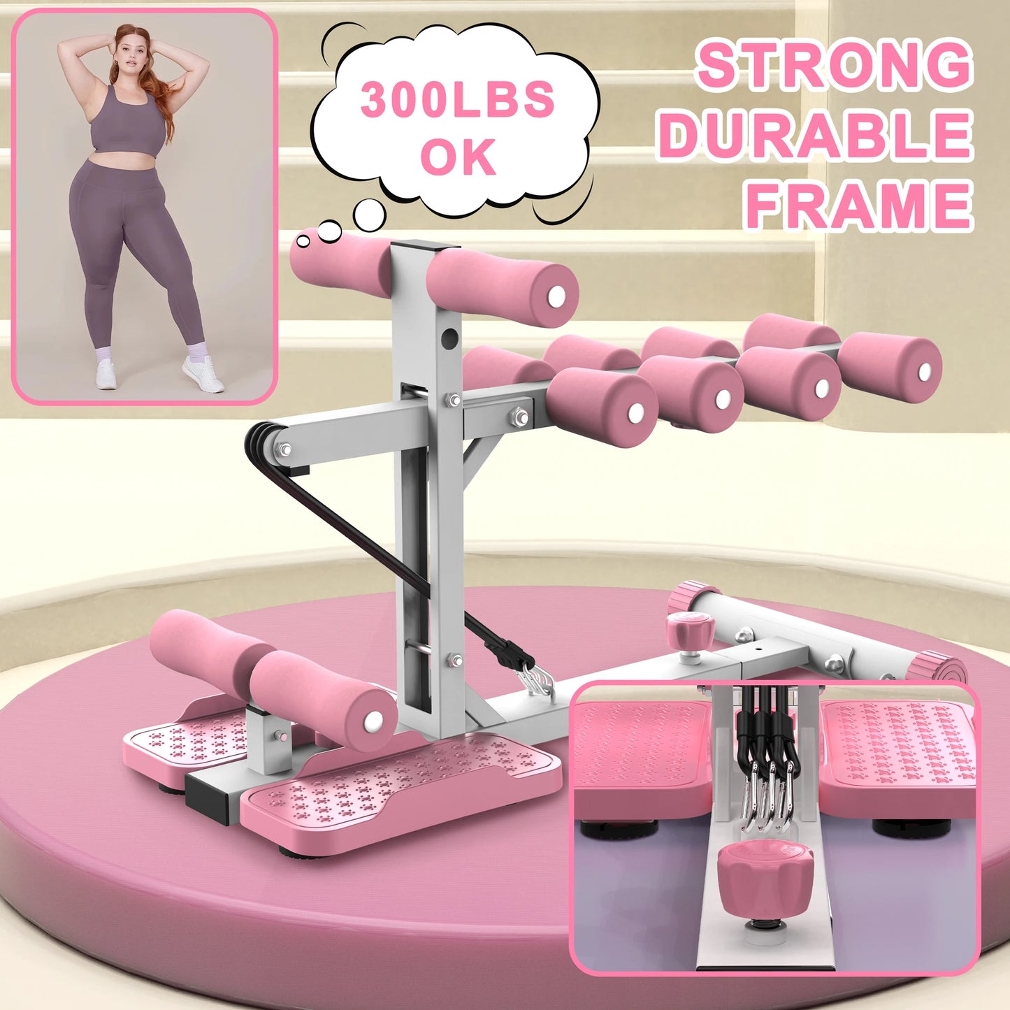 Professional Squat Trainer With Resistance Bands For Home Gym