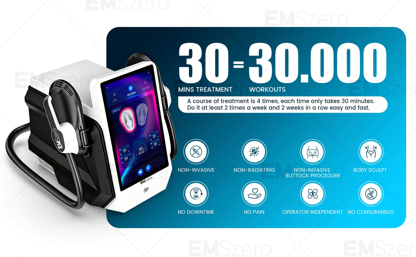MYOSLIM EMS Zero Pro 6500W NEO Slimming Machine Body Sculpting