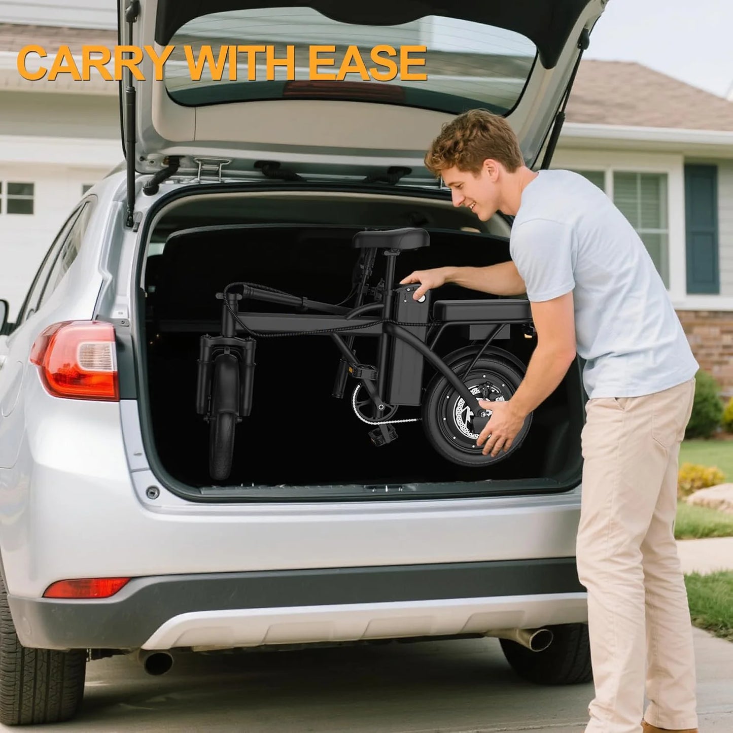 Ladped Foldable Dual Seat Electric Bike With 500W Motor