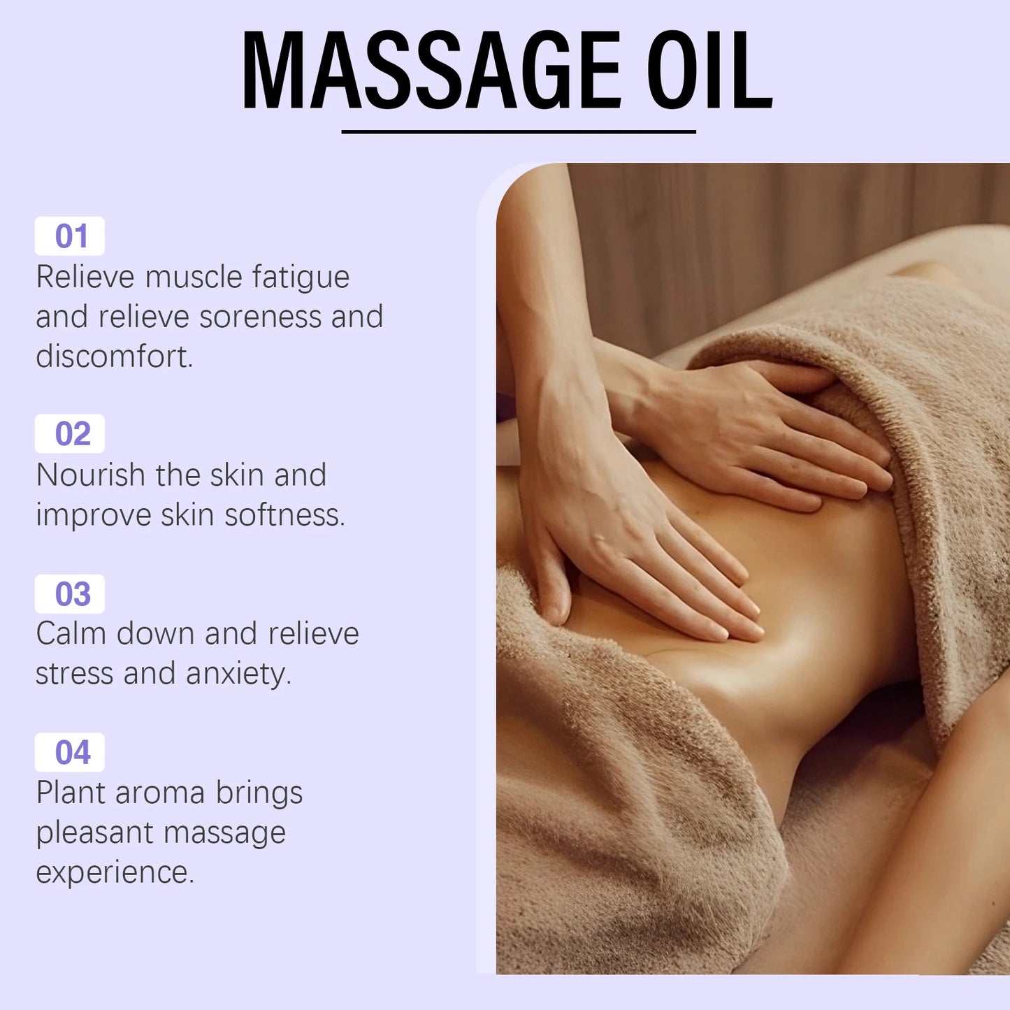 Lavender Essential Oil Massage Oil For Soothing Skin And Relaxation