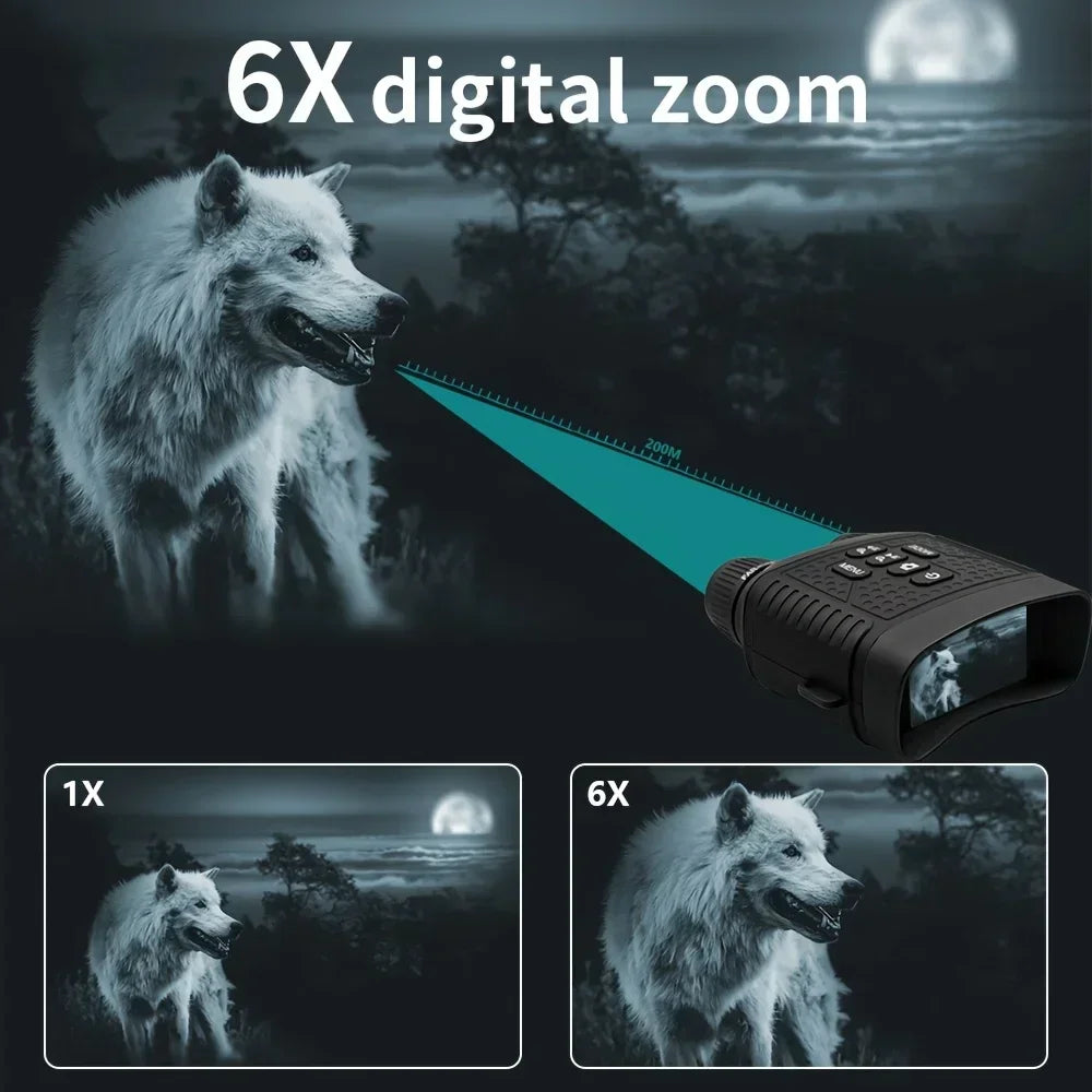 Digital Night Vision Binoculars With Infrared Zoom And Recording