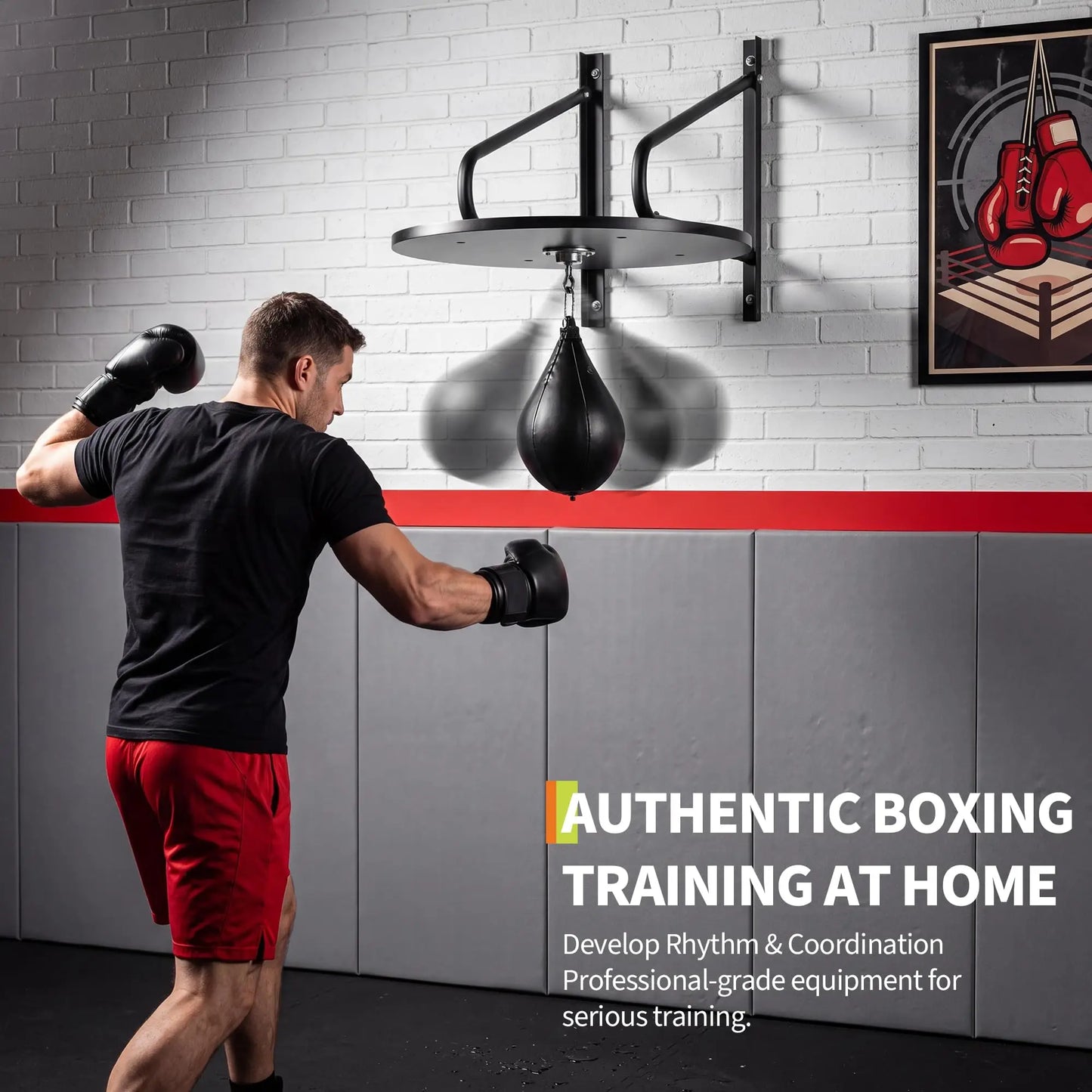 HiMISS Adjustable Speed Bag Platform With 360 Swivel Wall Mount