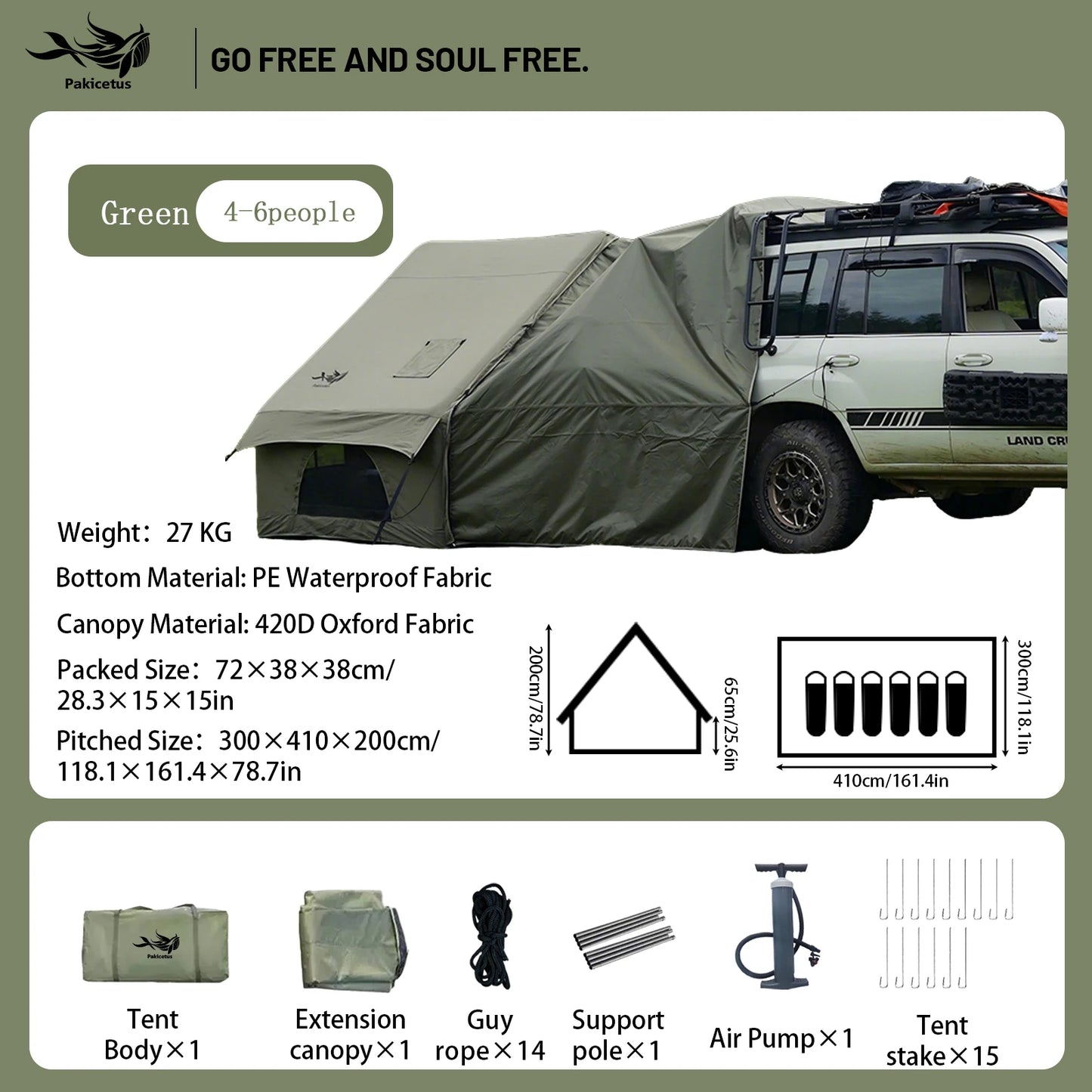 Inflatable Camping Tent With Skylight And Quick Airflow Design