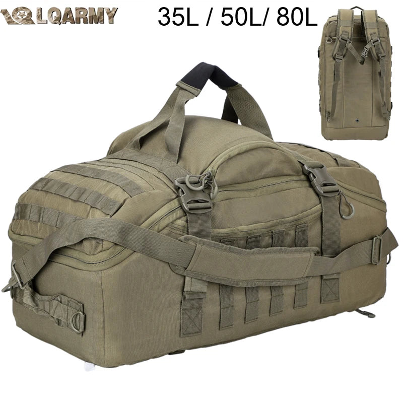 LQARMY Tactical Hiking Backpack for Camping Travel and Mountaineering