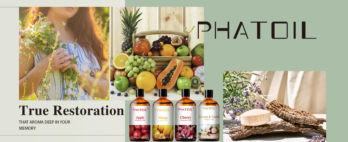 PHATOIL Fragrance Oil Set for Diffusers, Soap and Candle Making
