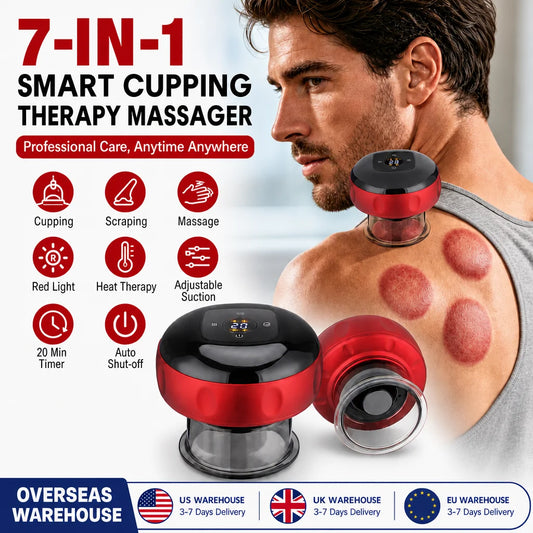 PASTSKY Rechargeable Smart Cupping Massager With Adjustable Suction And Heat