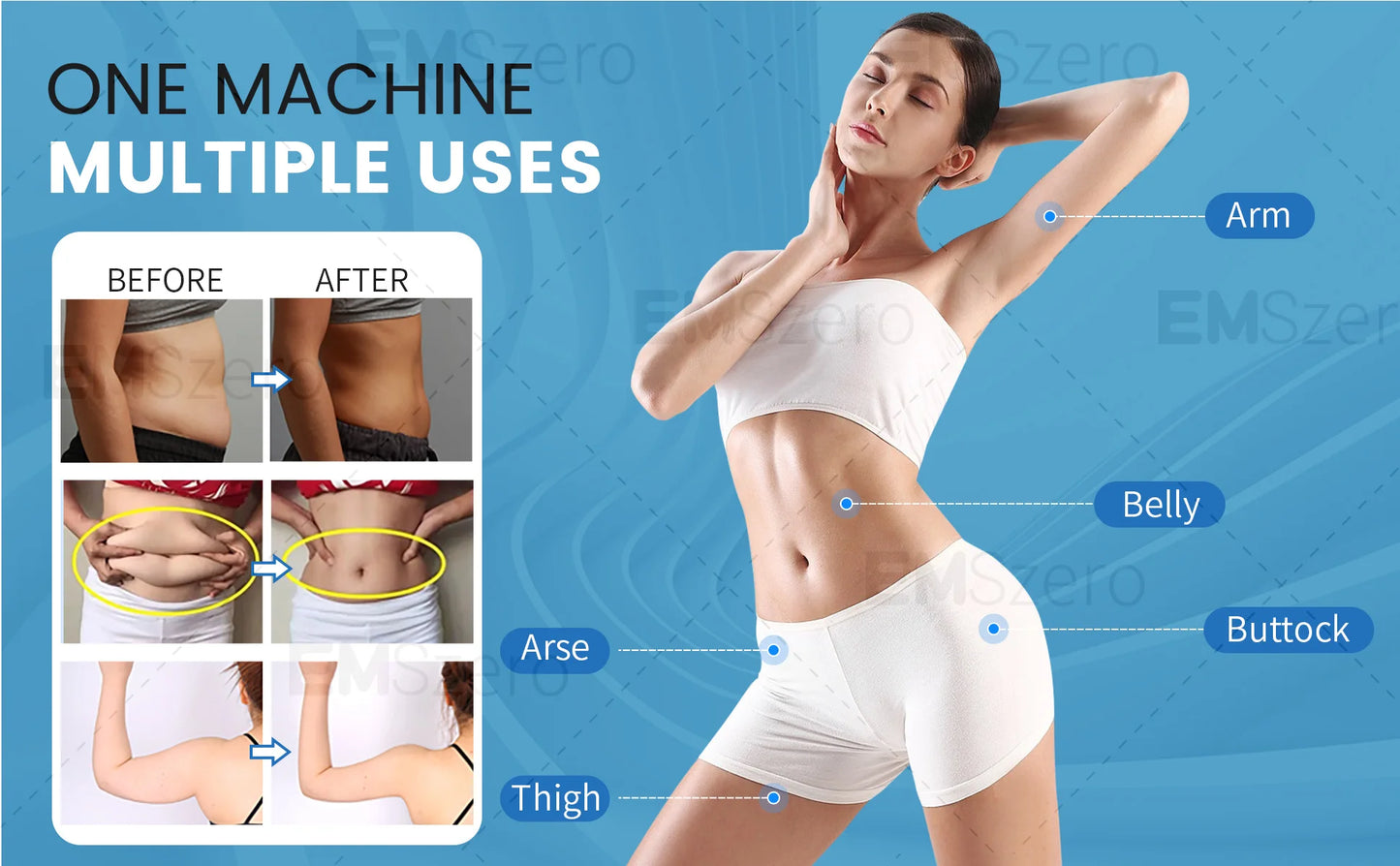 MYOSLIM EMS Zero Pro 6500W NEO Slimming Machine Body Sculpting