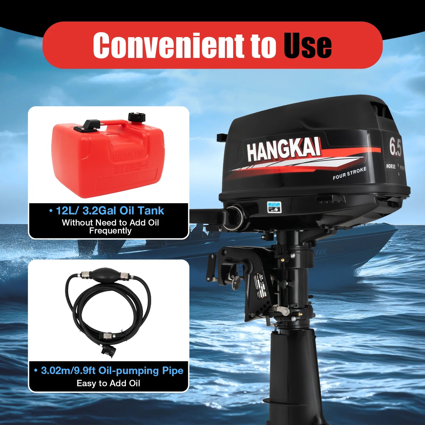Six Point Five HP Outboard Motor With CDI Ignition System