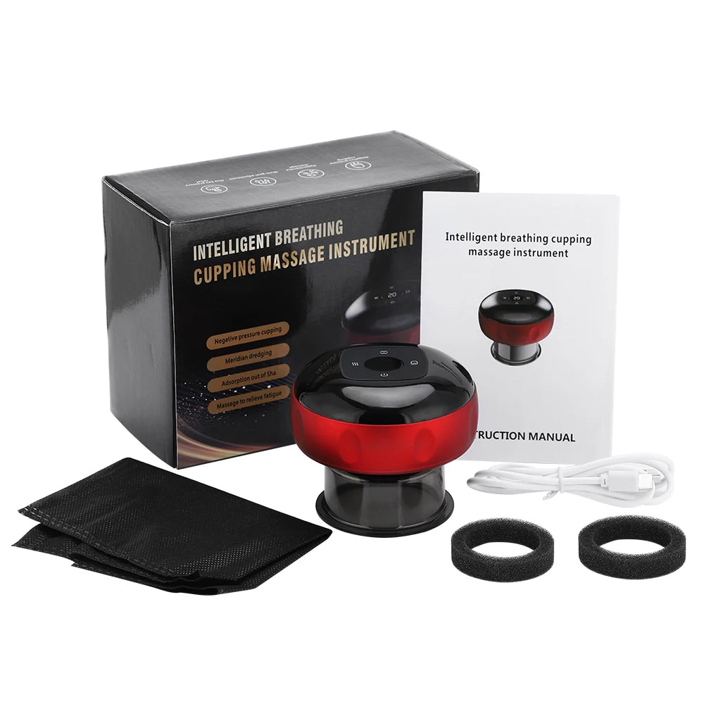 PASTSKY Rechargeable Smart Cupping Massager With Adjustable Suction And Heat