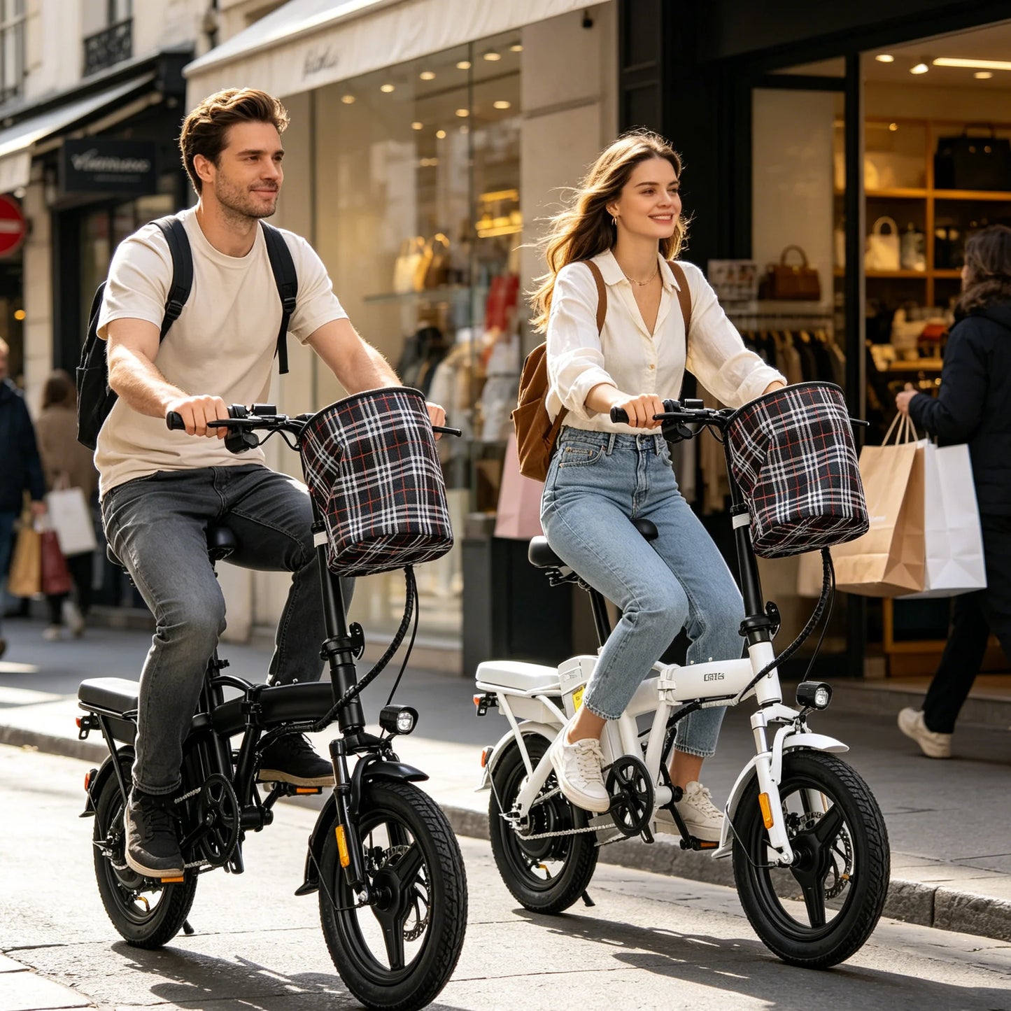 T5 Foldable Electric Bike 48V Peak Power Dual Disc Brakes