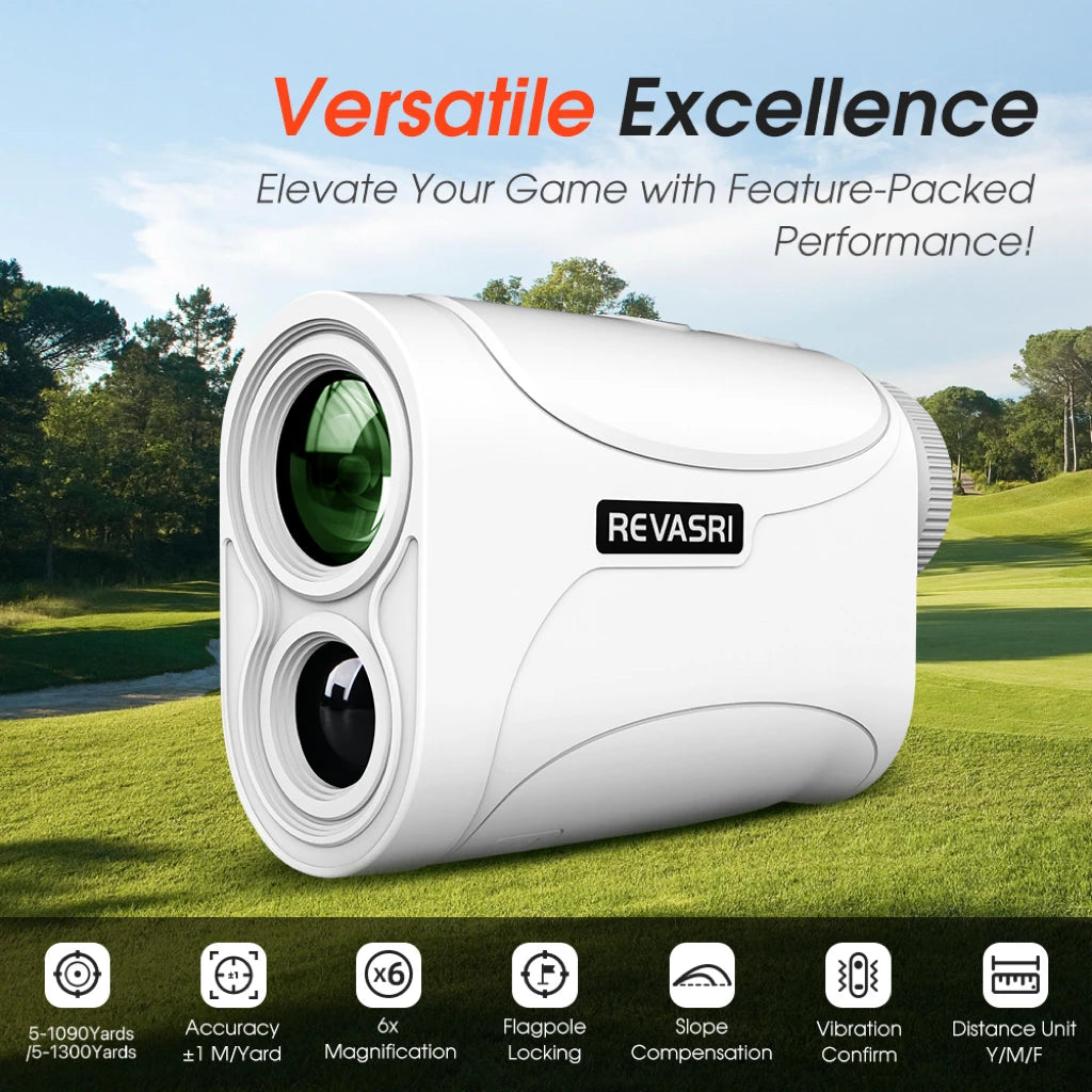 REVASRI Golf Rangefinder Flag Lock Vibration Alert And Slope Mode