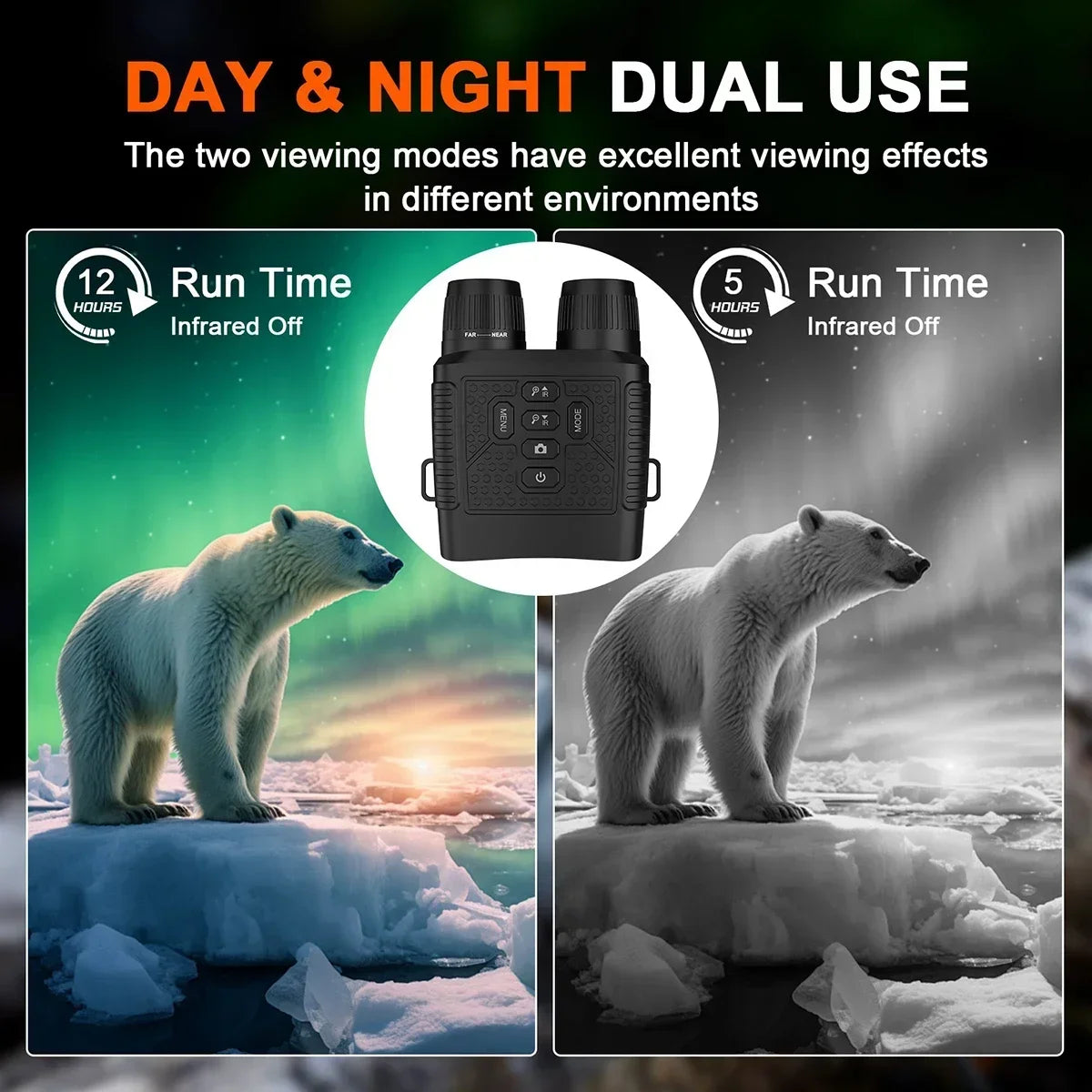 Digital Night Vision Binoculars With Infrared Zoom And Recording