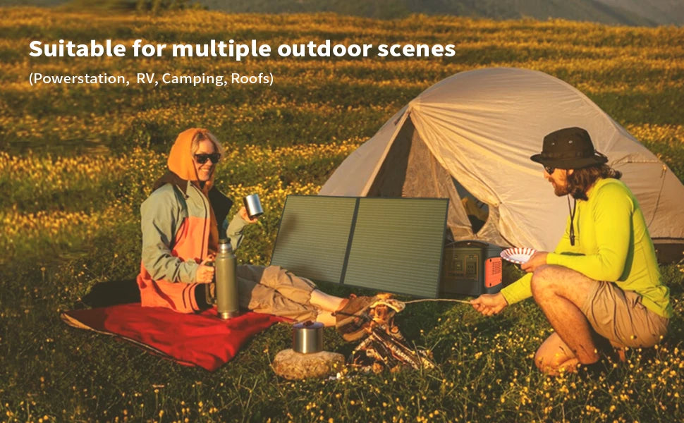 MHPOWOS 110W Foldable Portable Solar Panel For RV Camping