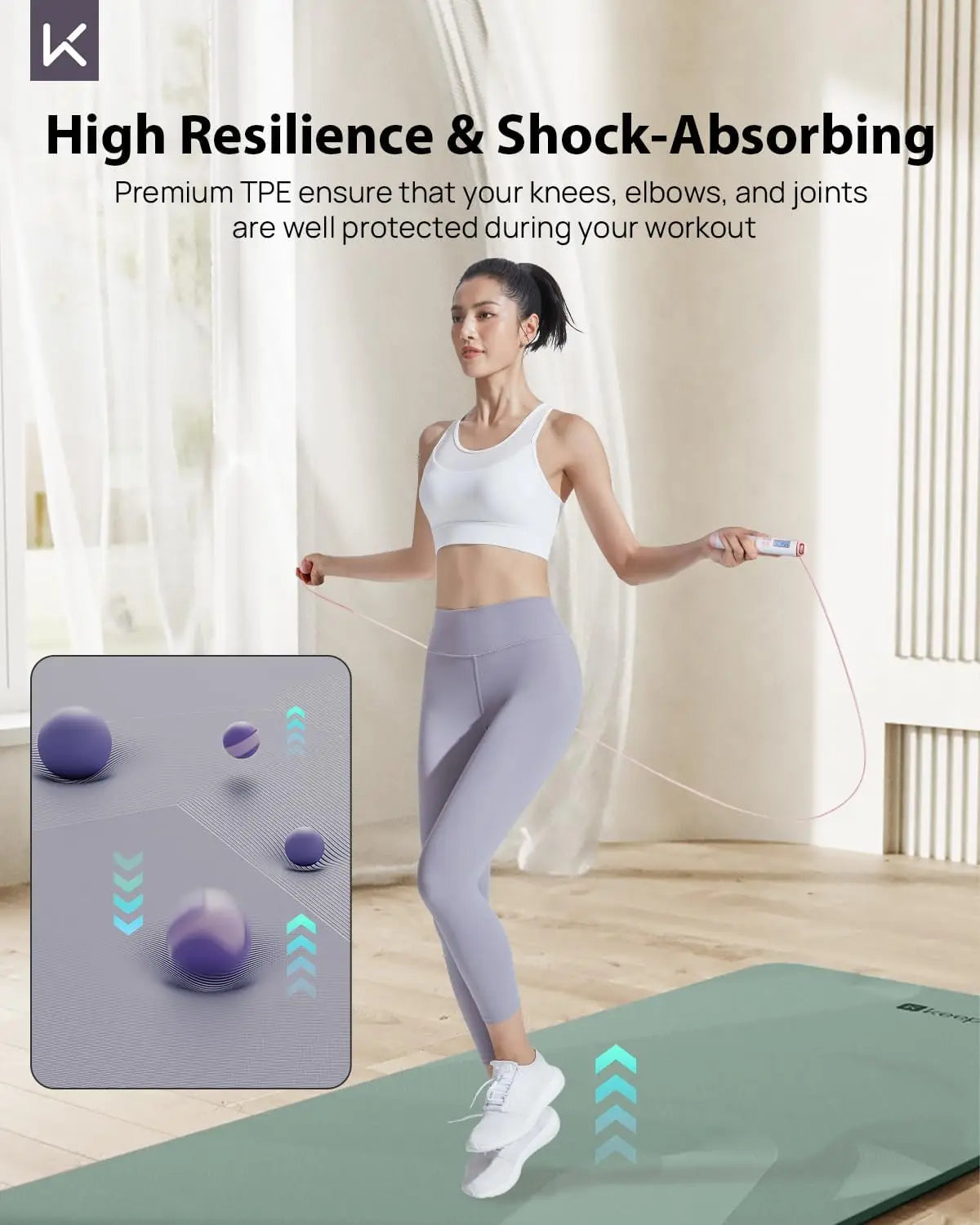 Non Slip Eco Friendly Yoga Mat for Pilates and Fitness