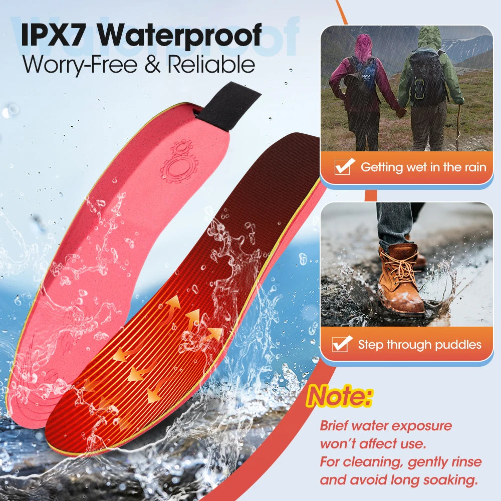 Rechargeable App Controlled Heated Insoles with Dual Temperature Control