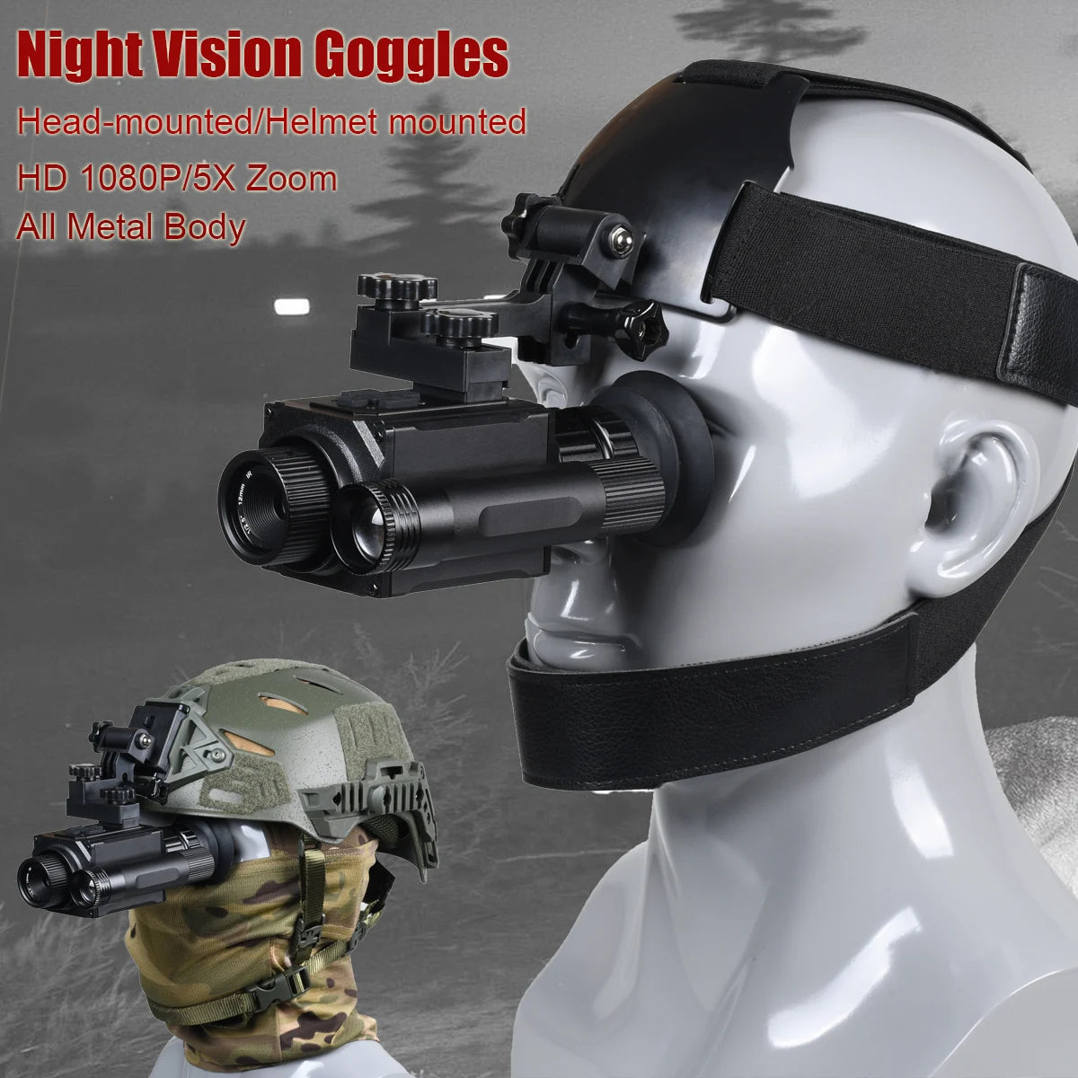 Megaorei 5X Zoom Night Vision Monocular With HD 1080P Recording