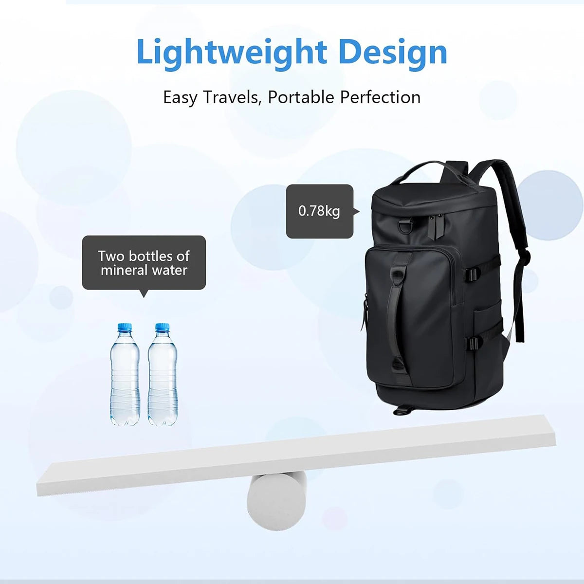 Convertible Gym Duffel Bag Backpack For Travel And Sports