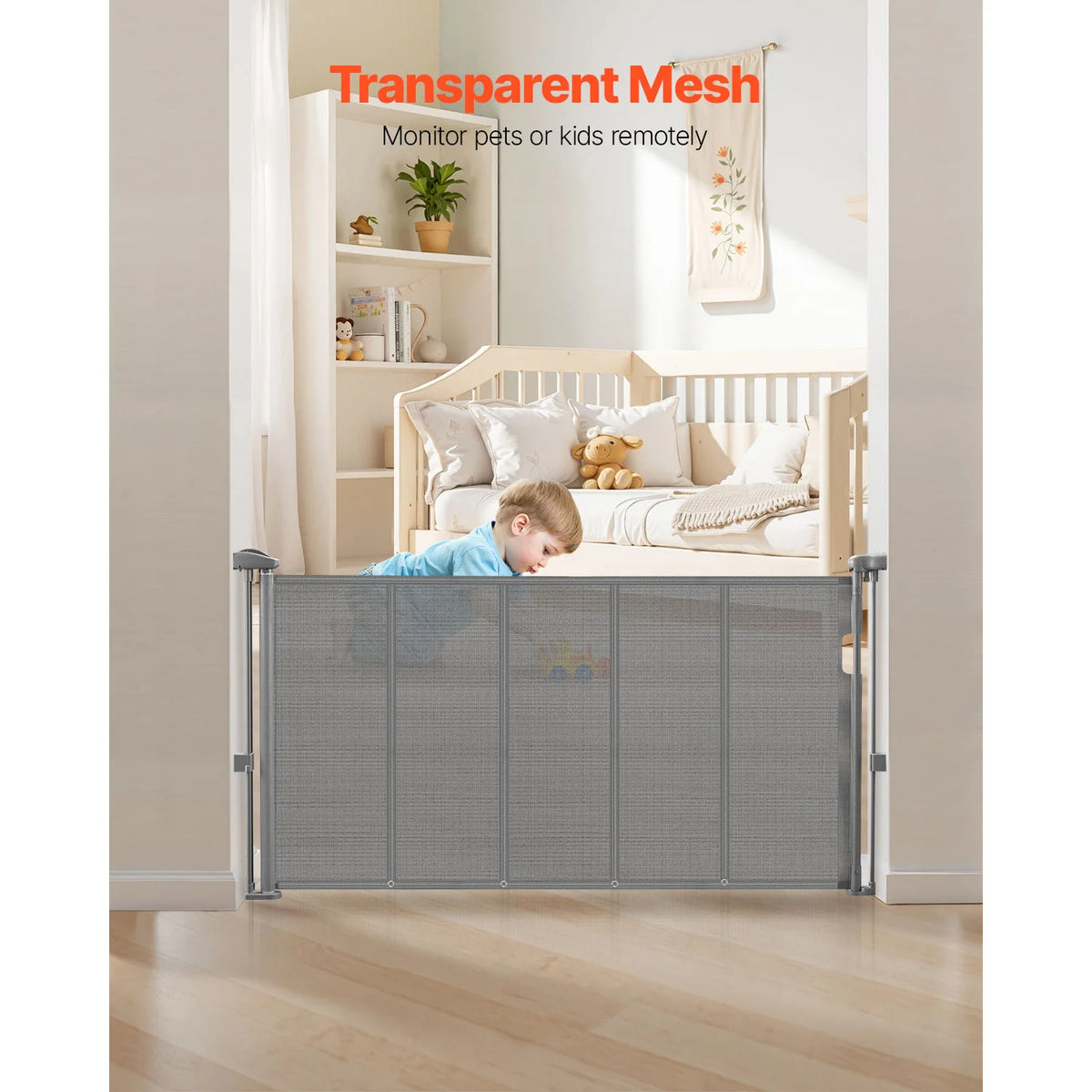 SucceBuy Retractable Baby Gate for Kids and Pets Easy Installation
