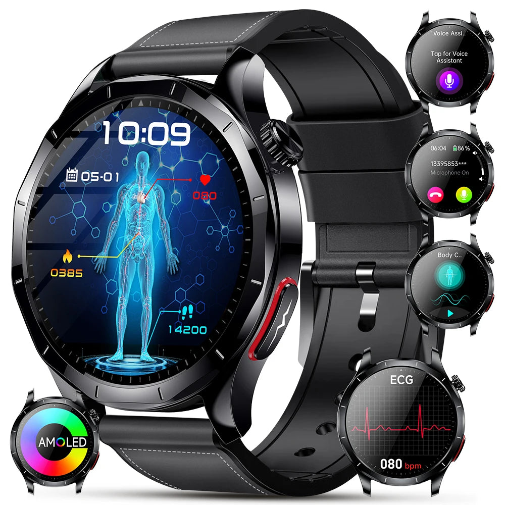 Marsyu ECG PPG Health Smartwatch With Sapphire Display