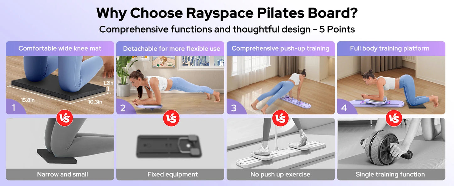 Foldable Pilates Reformer Set 7-in-1 Multi-Purpose Equipment