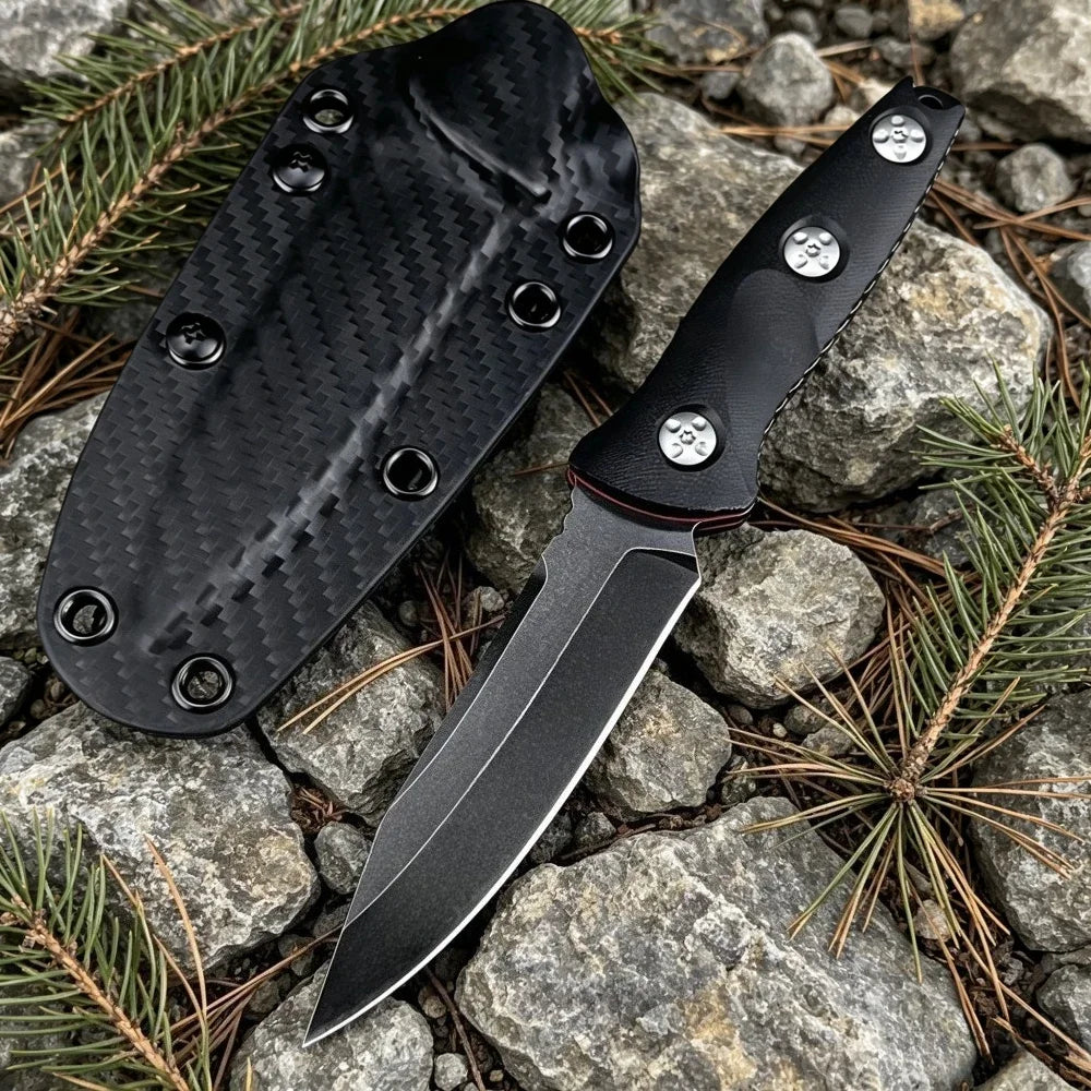 Premium 7Cr13Mov Fixed Blade Knife With G10 Handle And Sheath