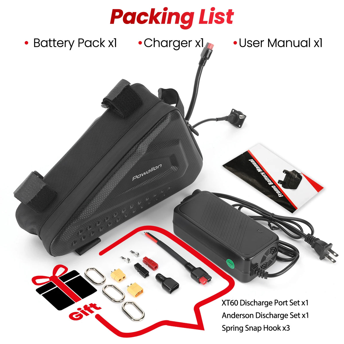 Electric Bike Triangle Battery With Waterproof Hard Case
