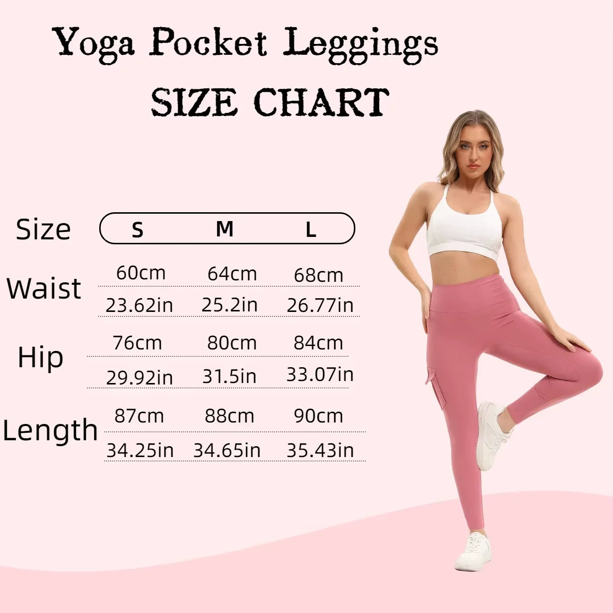 Three Pack Women's High Waist Leggings With Pockets