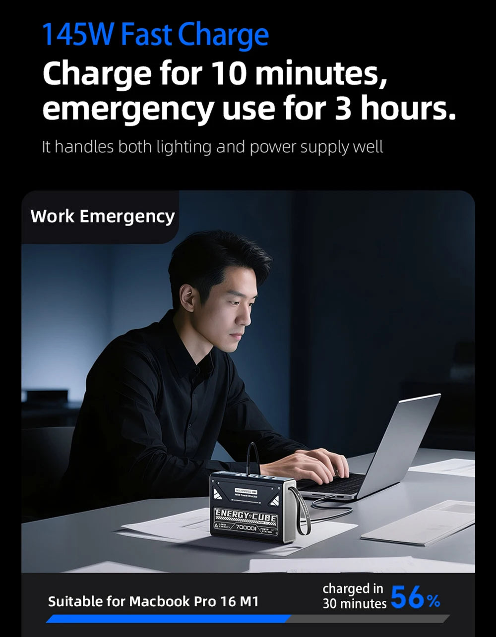 Movespeed LED Camping Lantern 70000mAh Emergency Power Light