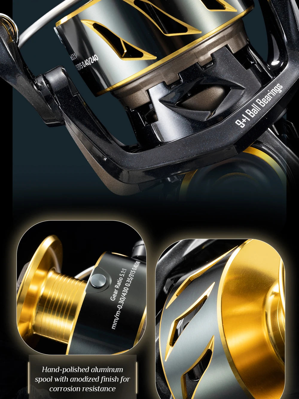 ROOBLINOS Saltwater Spinning Reel for Surf Fishing Aluminum Construction
