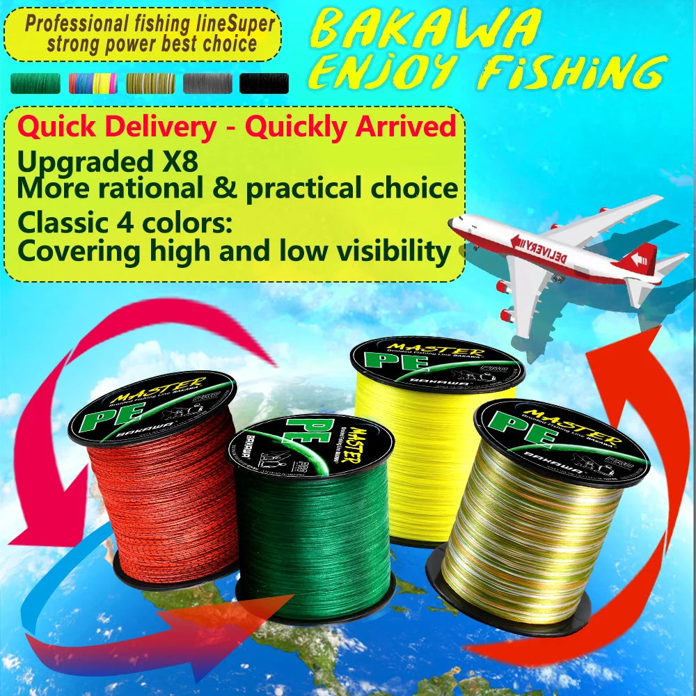 Bakawa Braided Fishing Line High Sensitivity Saltwater Casting