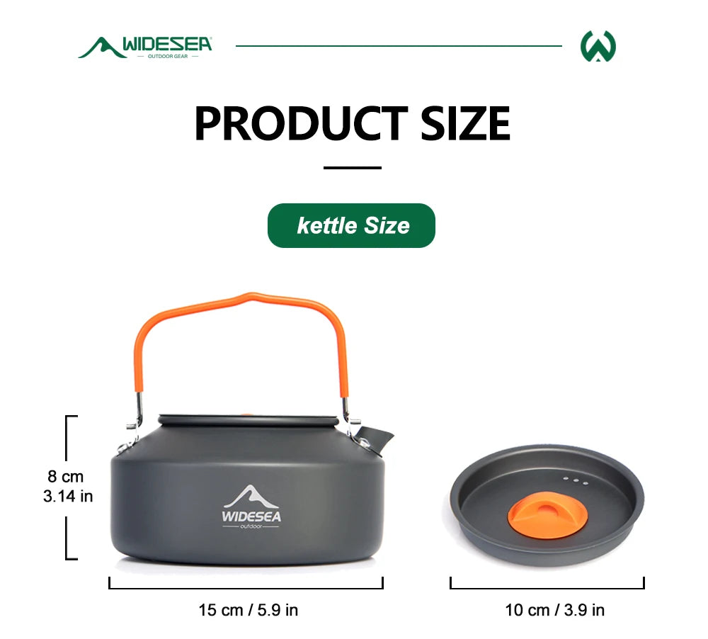 Widesea Outdoor Camping Cookware Set For Hiking Picnic