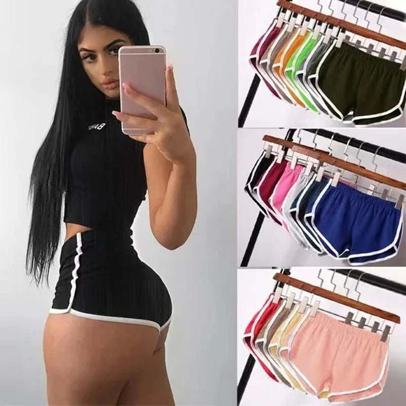 Women Yoga And Gym Shorts For Running Breathable Polyester