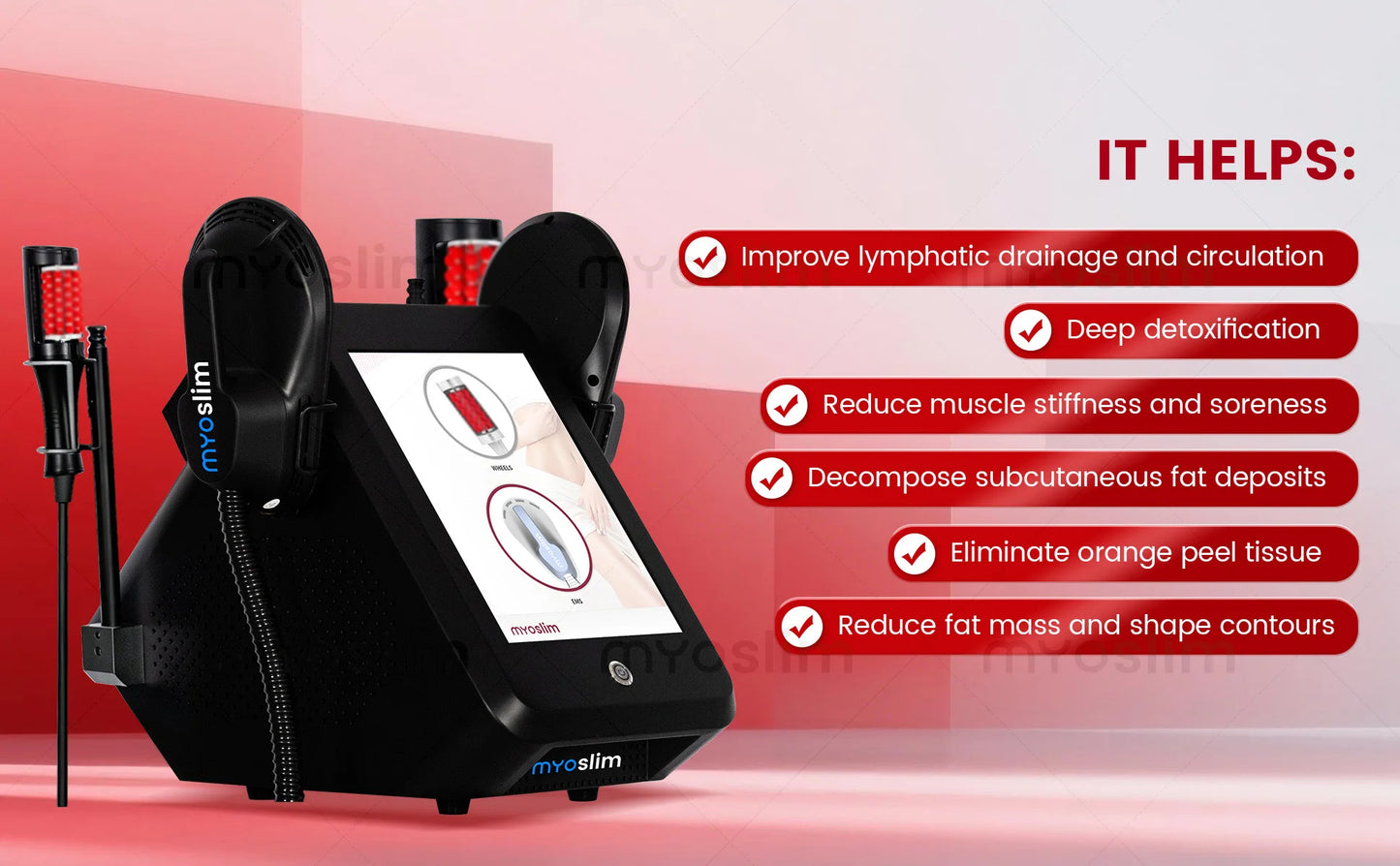 MYOSLIM EMS Vacuum Inner Ball Roller Massager For Body Slimming