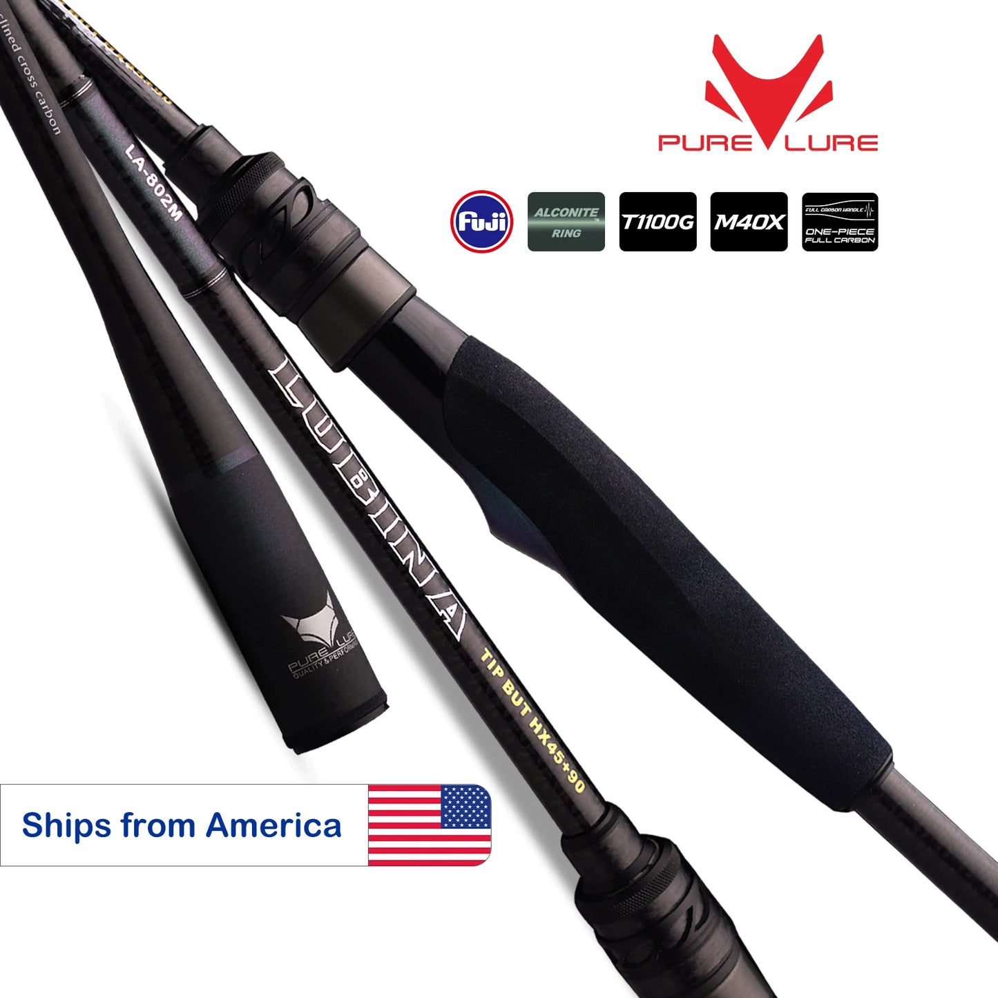Purelure Lubina Pro Spinning Rod Fuji Guides Fast Action