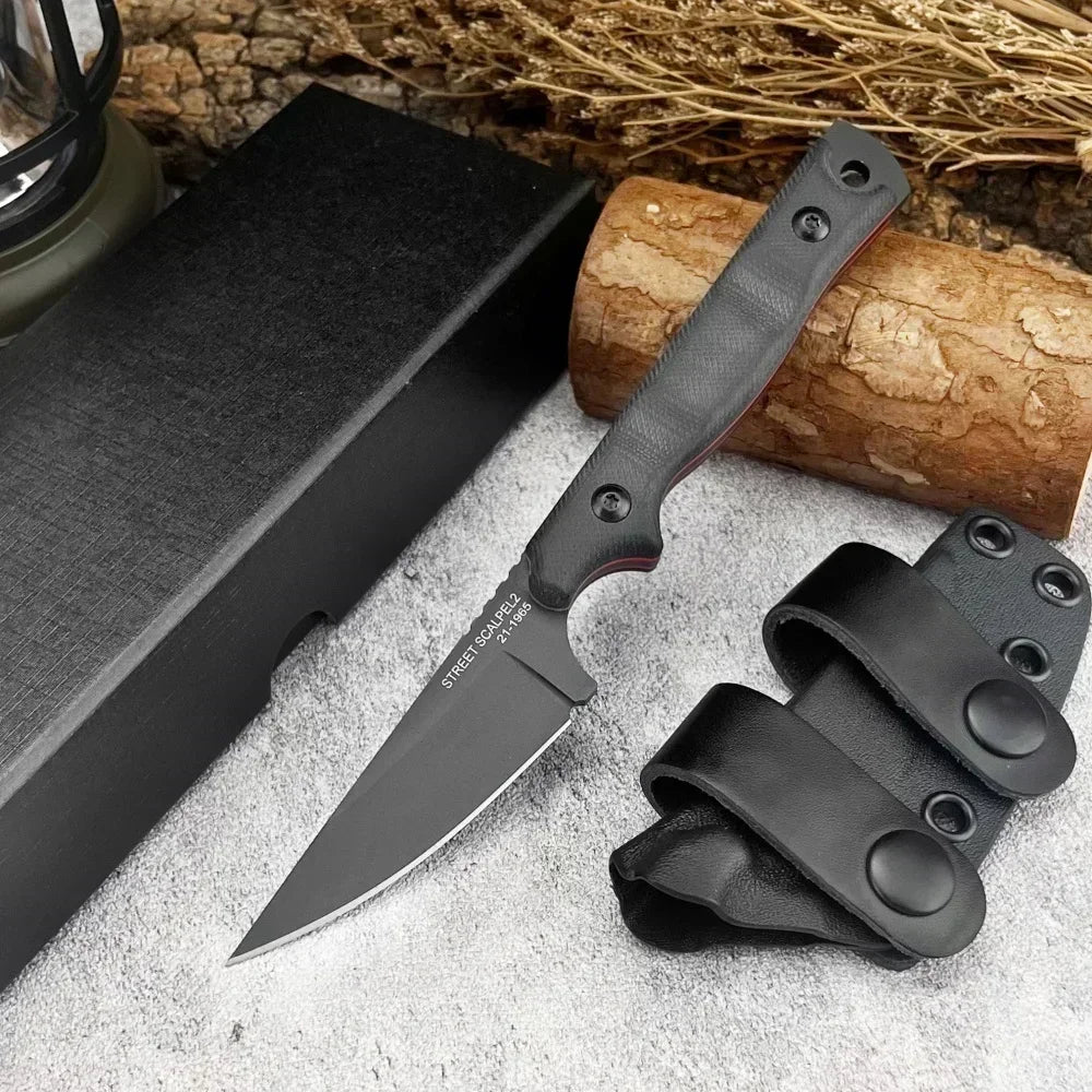 DIY Supplies Outdoor Knife With G10 Handle 8Cr13Mov Blade Camping
