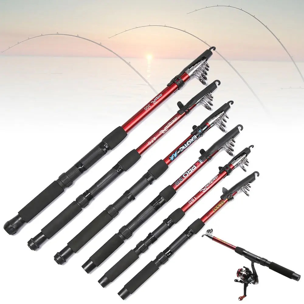 Durable Telescopic Fishing Rod For Ocean Boat And Beach Use