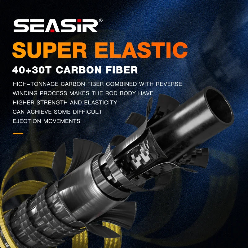 SeaSir Silent Stream Carbon Fiber Four Section Fishing Rod