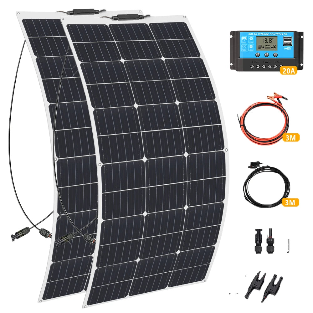 Xinpuguang Flexible Solar Panel Kit For RV Boat Battery Charging