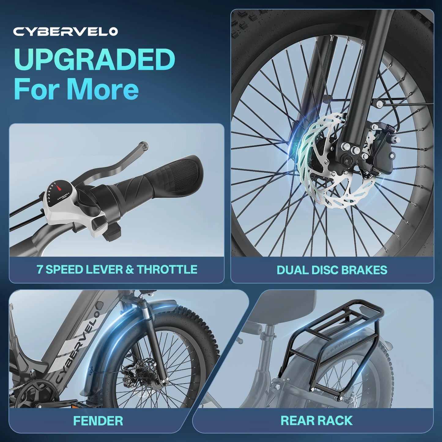 Cybervelo 1500W Electric Commuter Bike With Extended Range Battery
