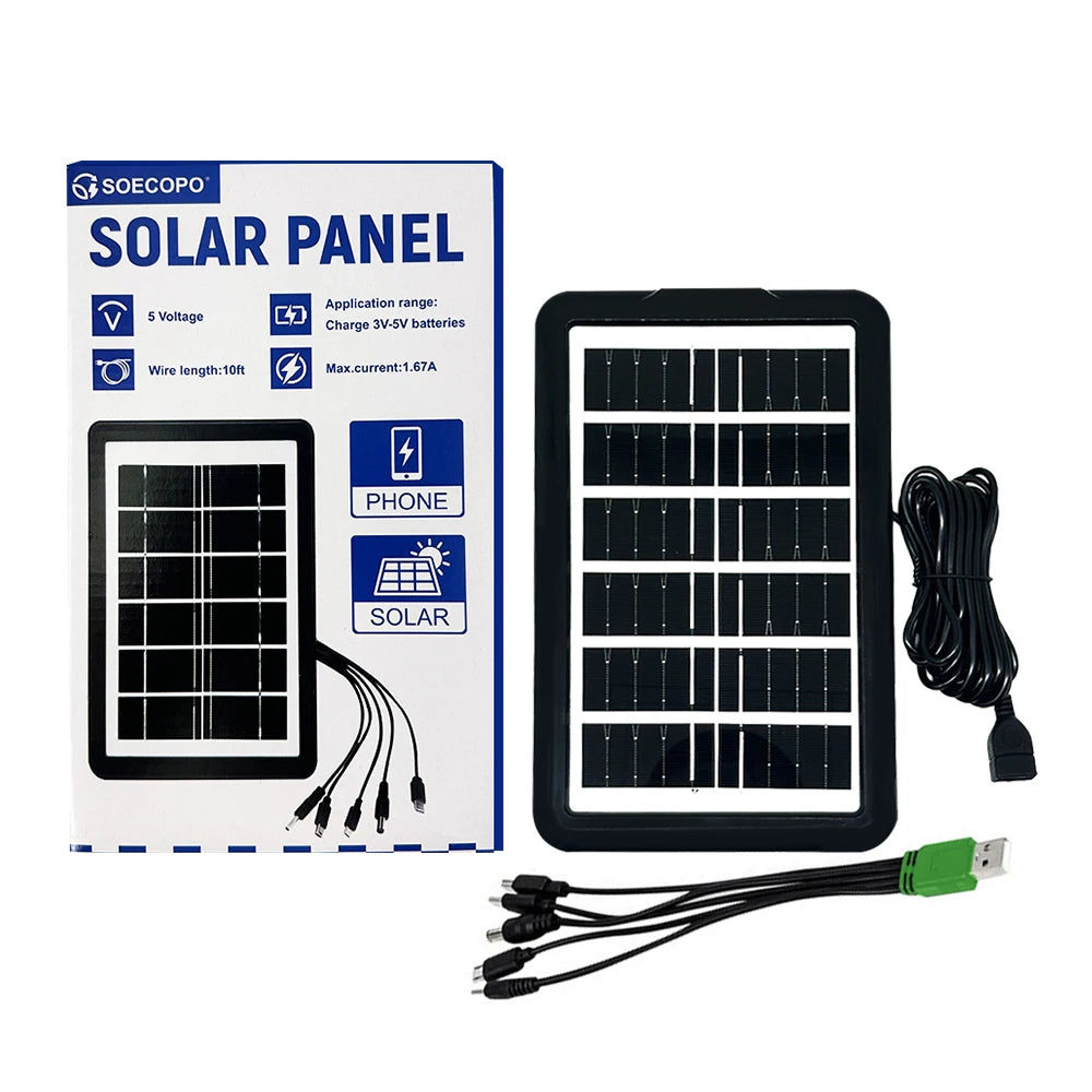 SOECOPO 30W Monocrystalline Solar Panel With USB Cable Included
