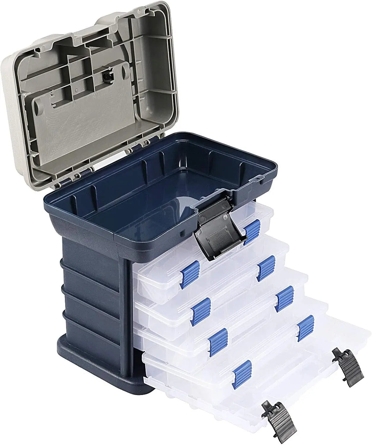 Portable Fishing Tackle Box Kit With Pliers And Lures Storage