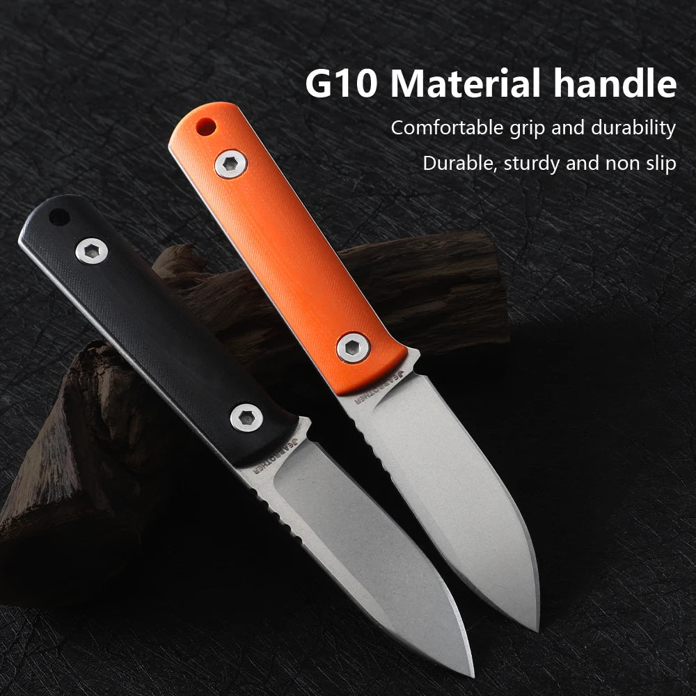 DC53 Steel Portable Fixed Knife With G10 Handle And Sheath