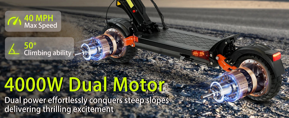 2000W Dual Motor Electric Scooter for Adults With Extended Range