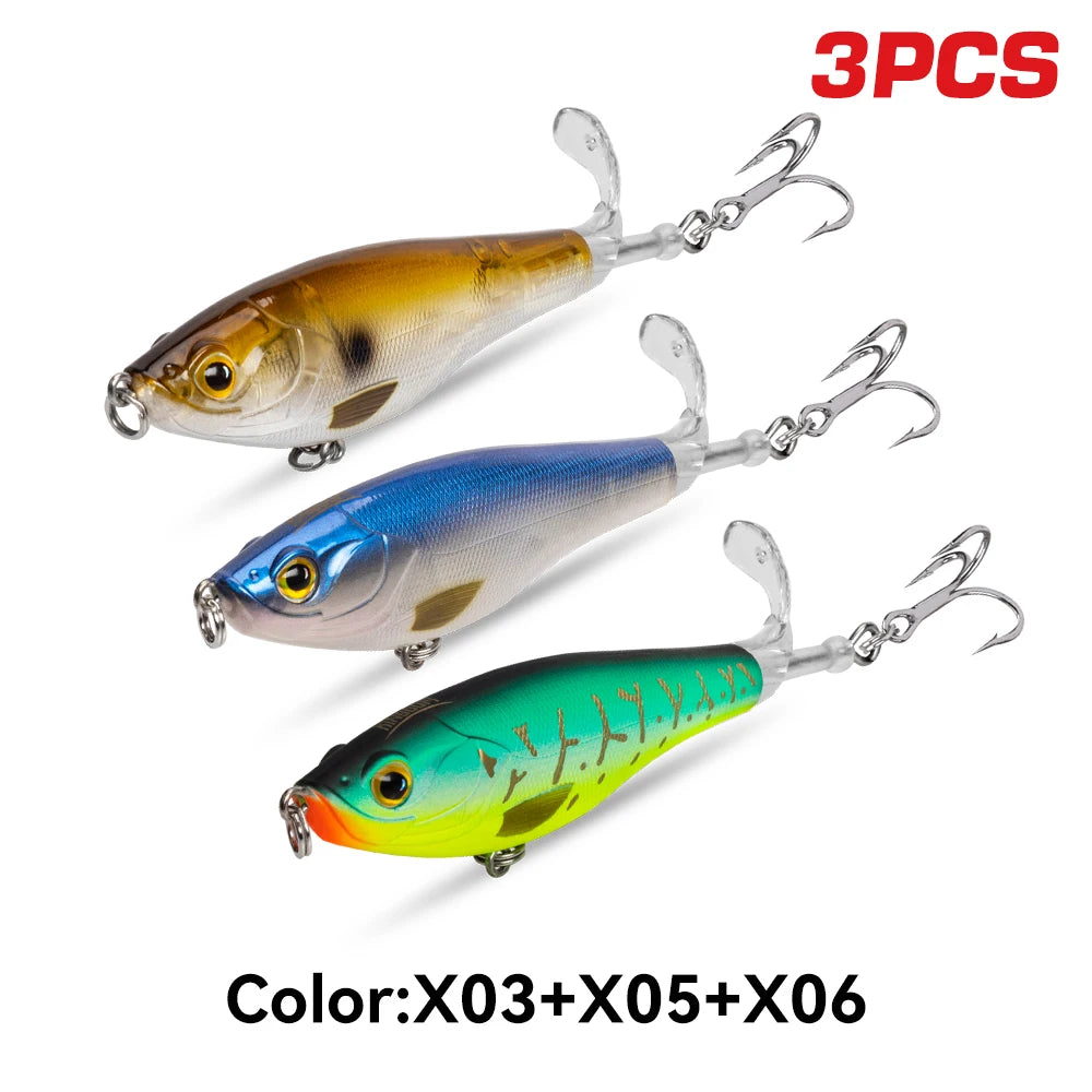 Kingdom Topwater Artificial Popper Lures For Bass And Pike
