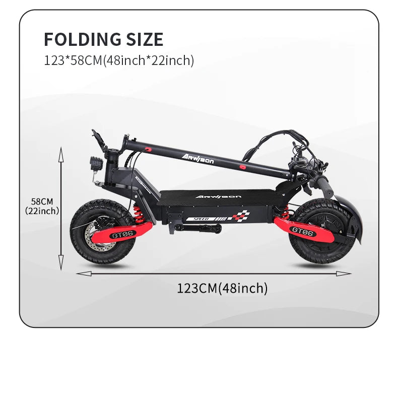 Arwibon GT06 Premium Foldable Electric Commuter Scooter