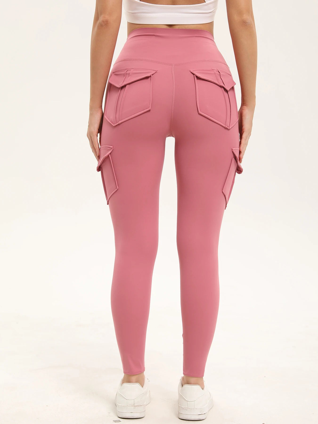 Three Pack Women's High Waist Leggings With Pockets