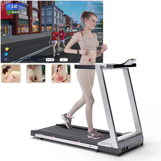 Superun 3.5HP Foldable Treadmill With 6 Percent Incline App Control
